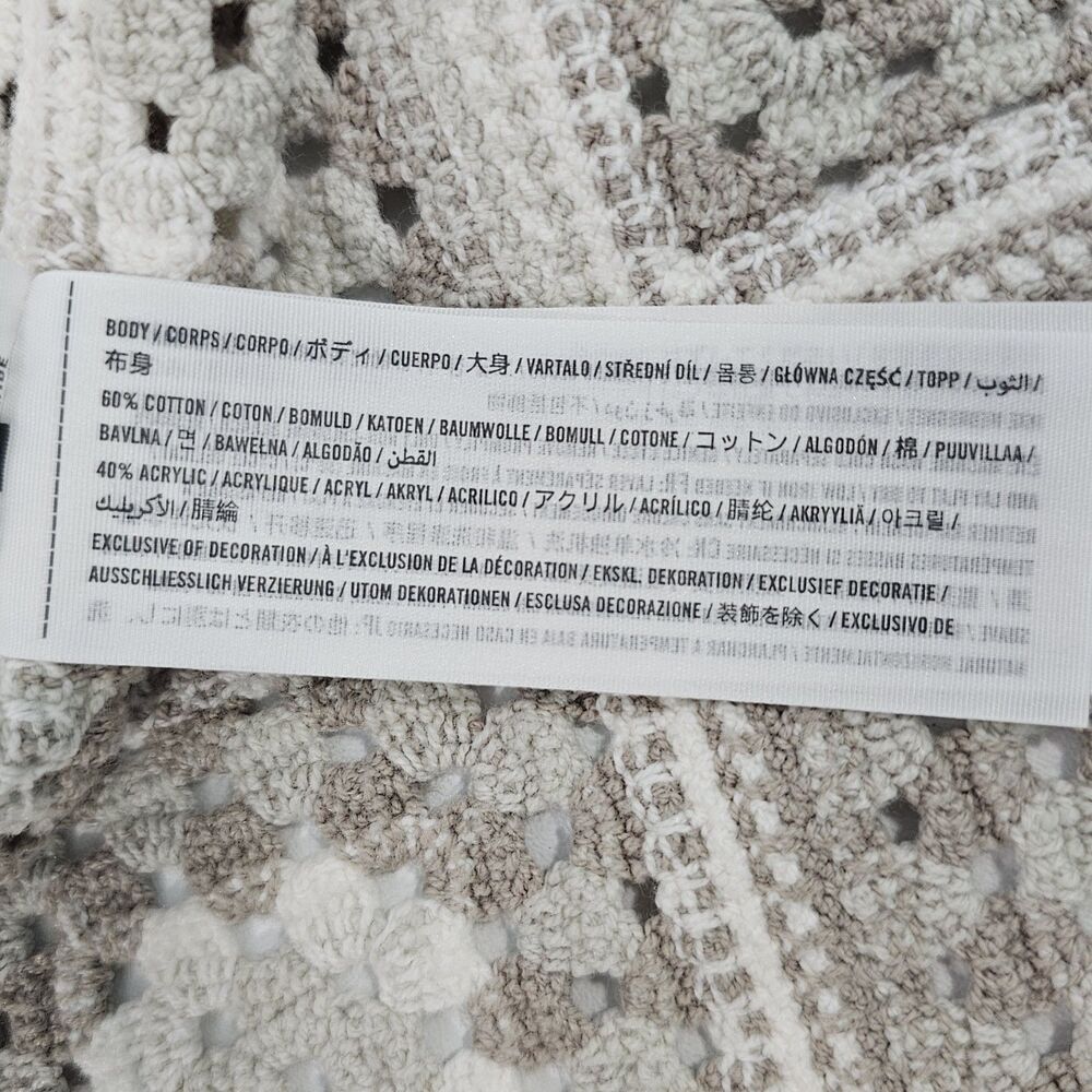 Abercrombie & Fitch Granny Square Crochet Button Shirt Men’s Small - Picture 5 of 7